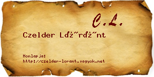 Czelder Lóránt névjegykártya