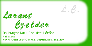 lorant czelder business card
