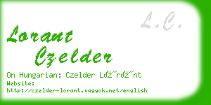 lorant czelder business card